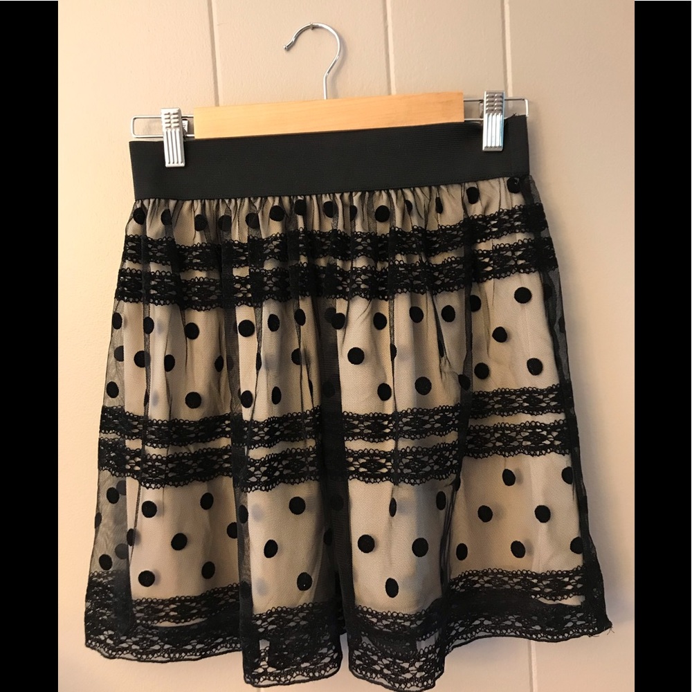 A. Byer lace mini skirt